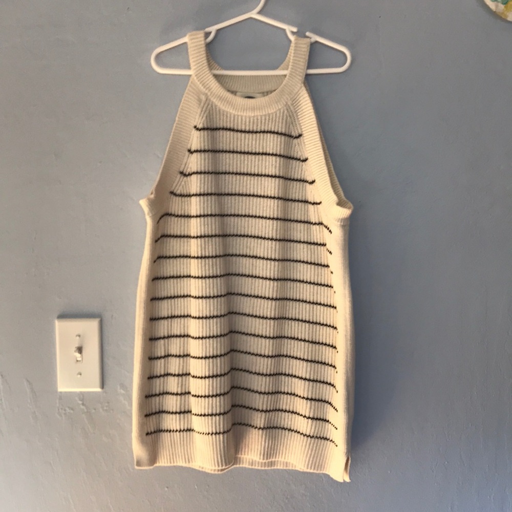 Off white and black sweater tank